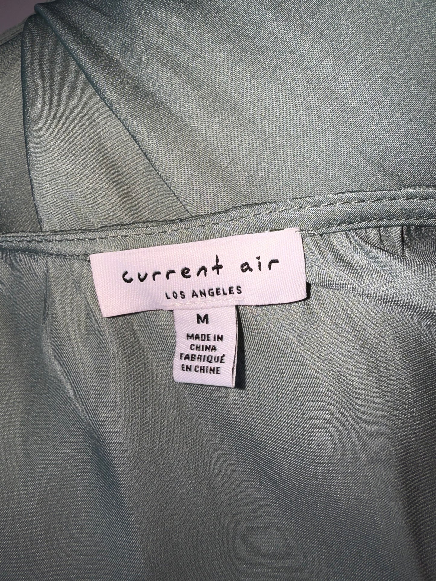 Current Air (Medium) Mint Green Pleated Short Sleeve Dress with Stretch