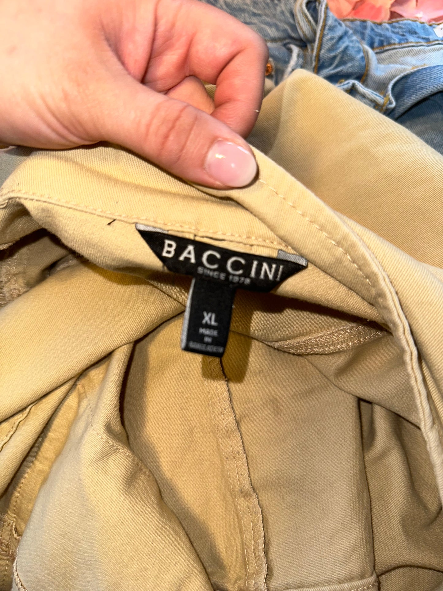 Baccini (XL) Khaki Zip Up Jacket