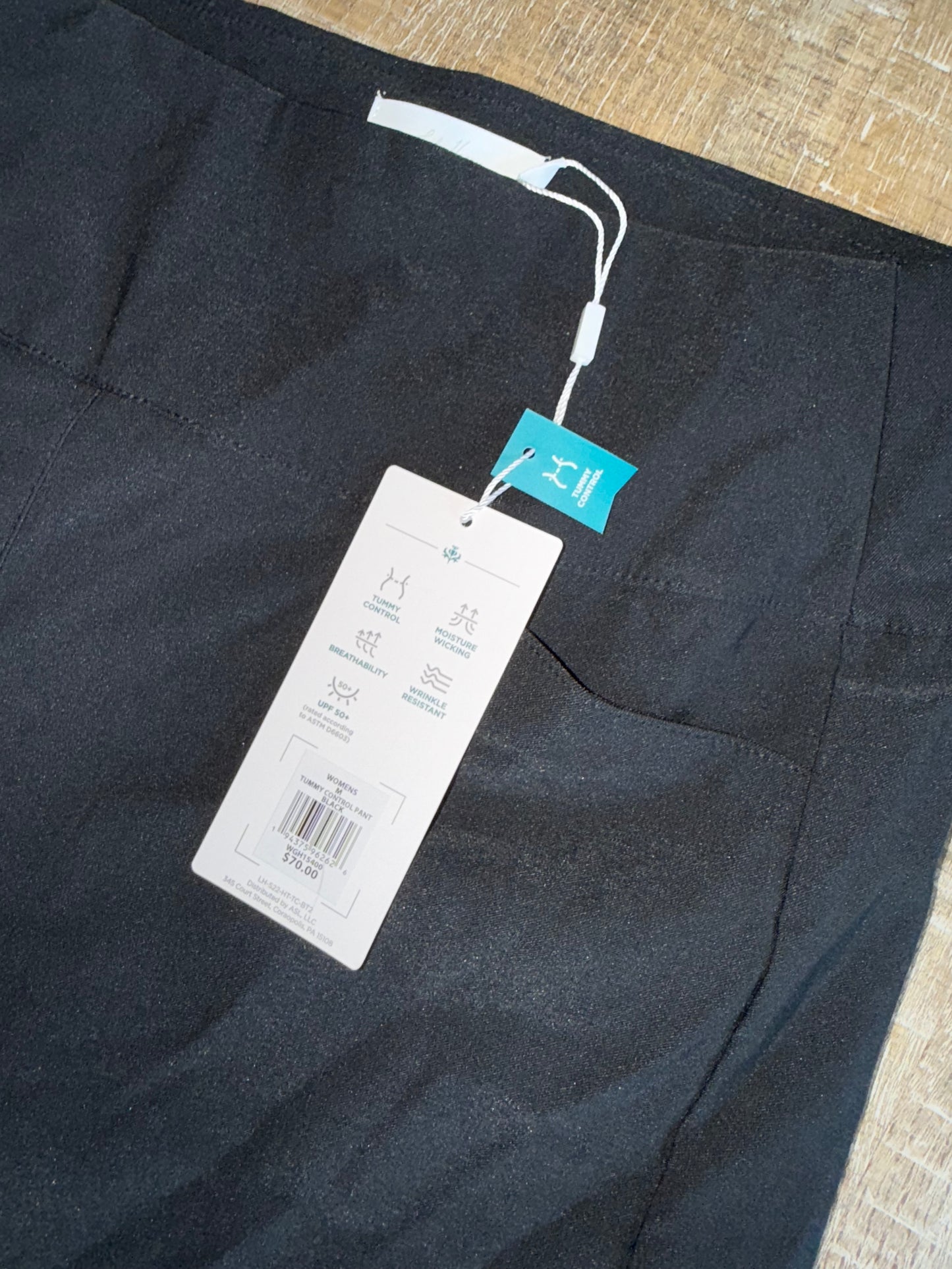 NWT Lady Hagen (Medium) Brand New Black Tummy Control Pull On Ankle Pants