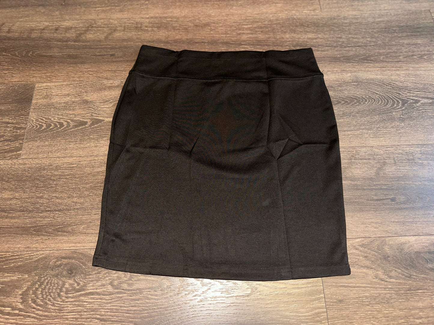 Slowcolin (XL) Brand New Black Form Fitting Skirt with Slit in