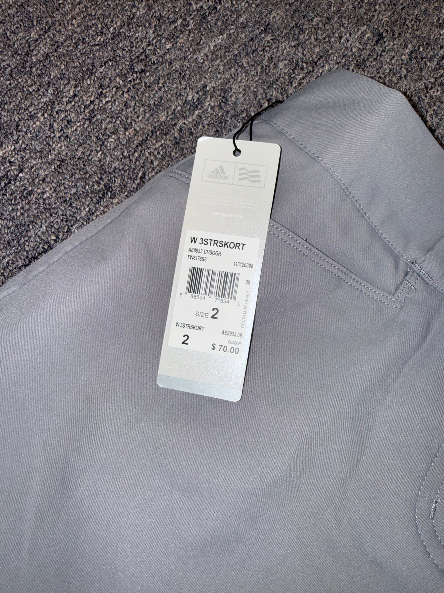 NWT Adidas (2) Brand New Grey Skort