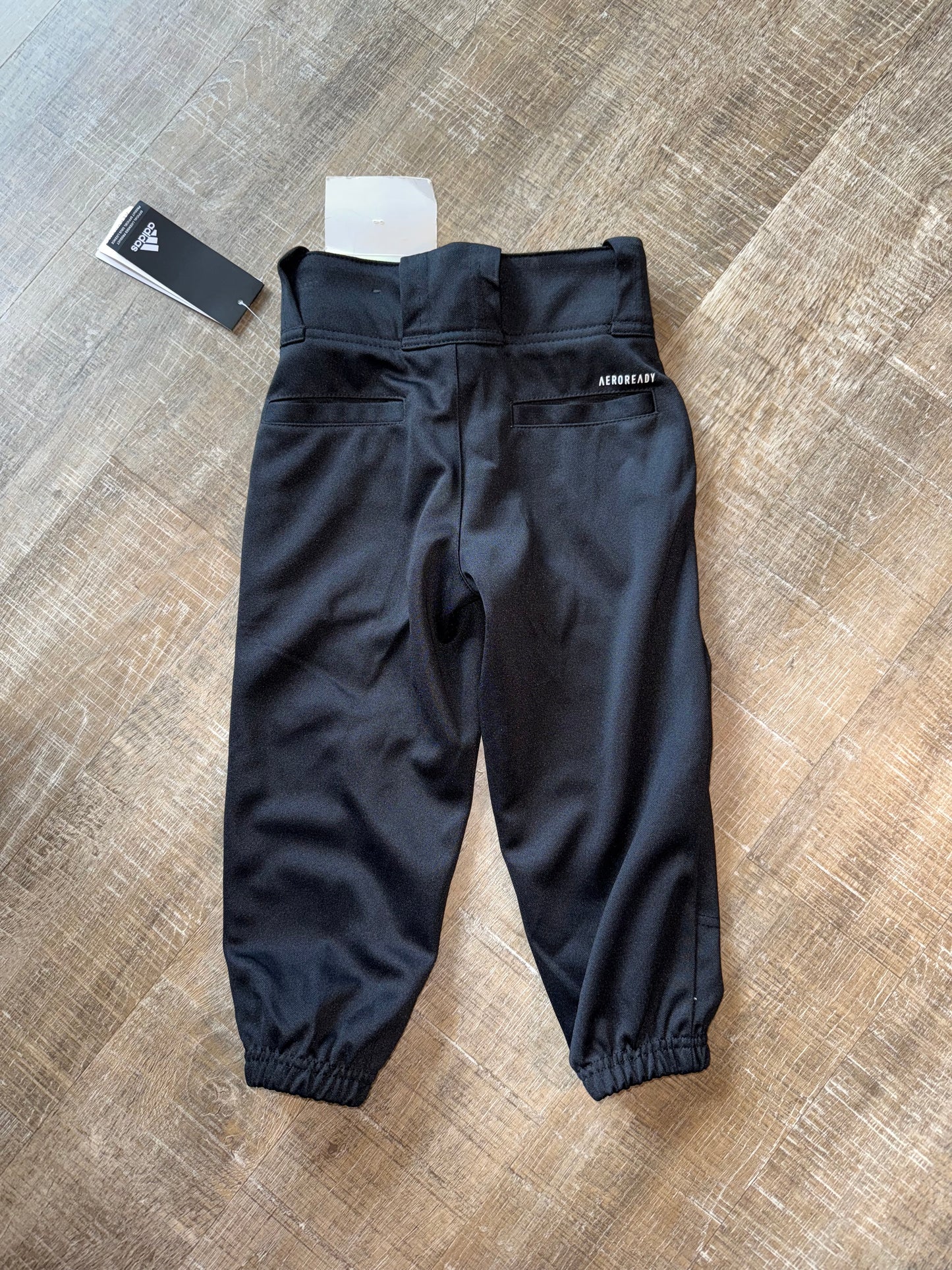 NWT Adidas (Kids 2XS-Small) Brand New Elastic Bottom Relaxed Fit Baseball Pants