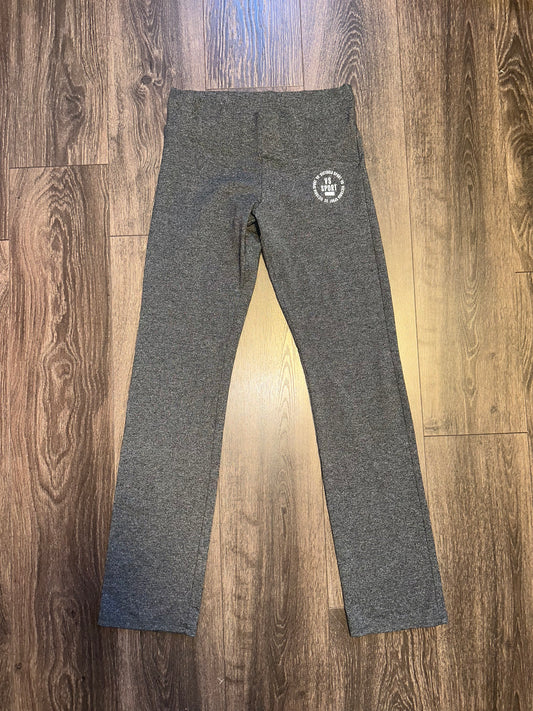 Victoria Sport (Medium) Grey Straight Legging Pants with Criss Cross Waistband