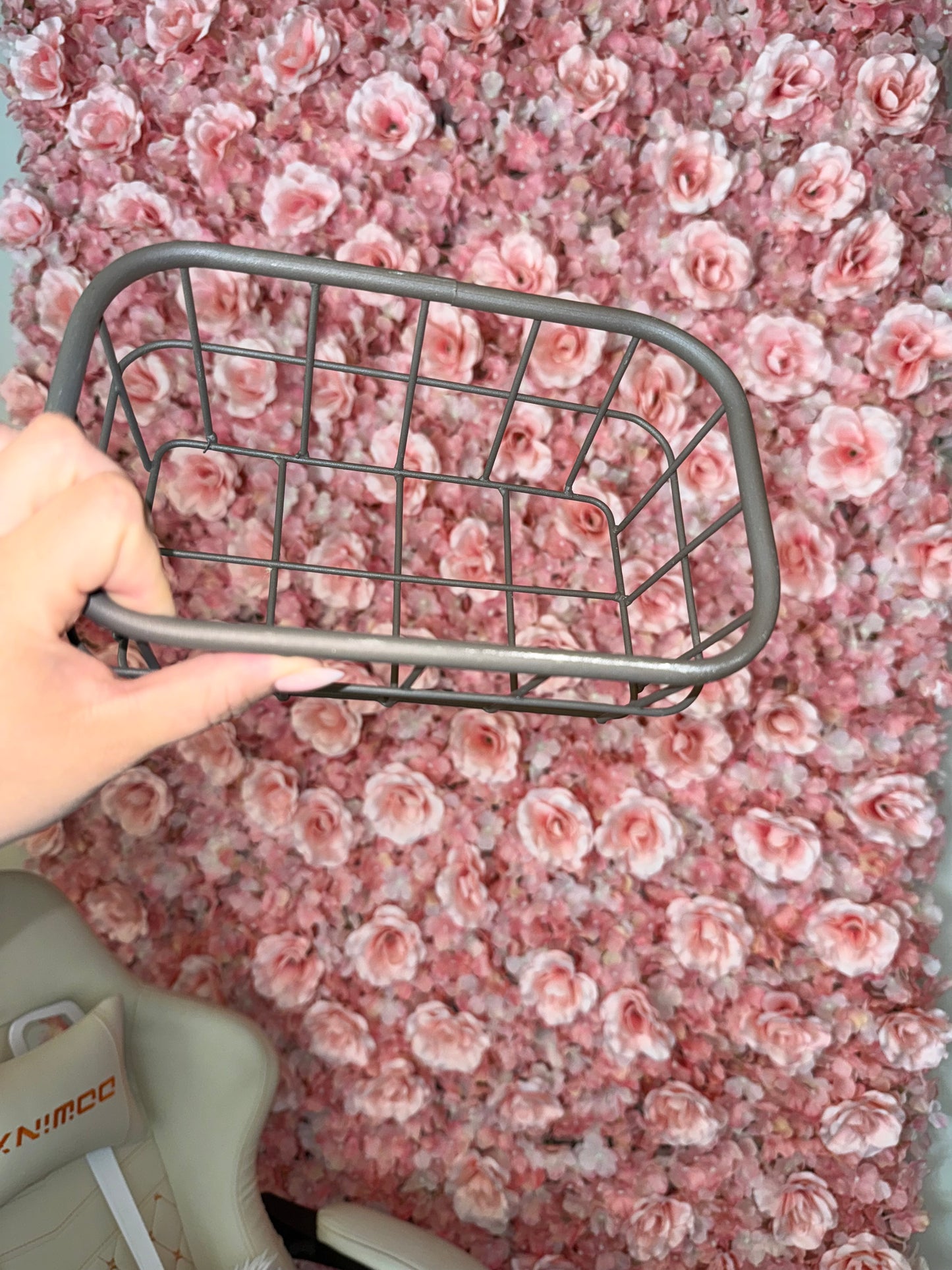 Grey Metal Basket