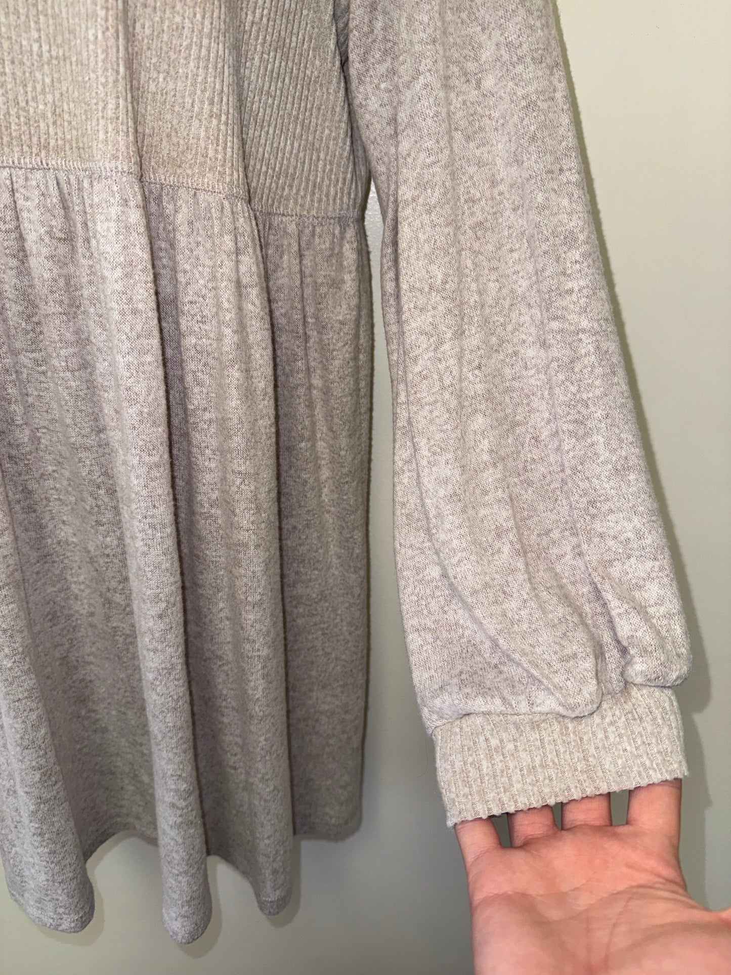 NWT Harper Heritage by Francesca's (2X) Brand New Tan Long Sleeve Midi Dress