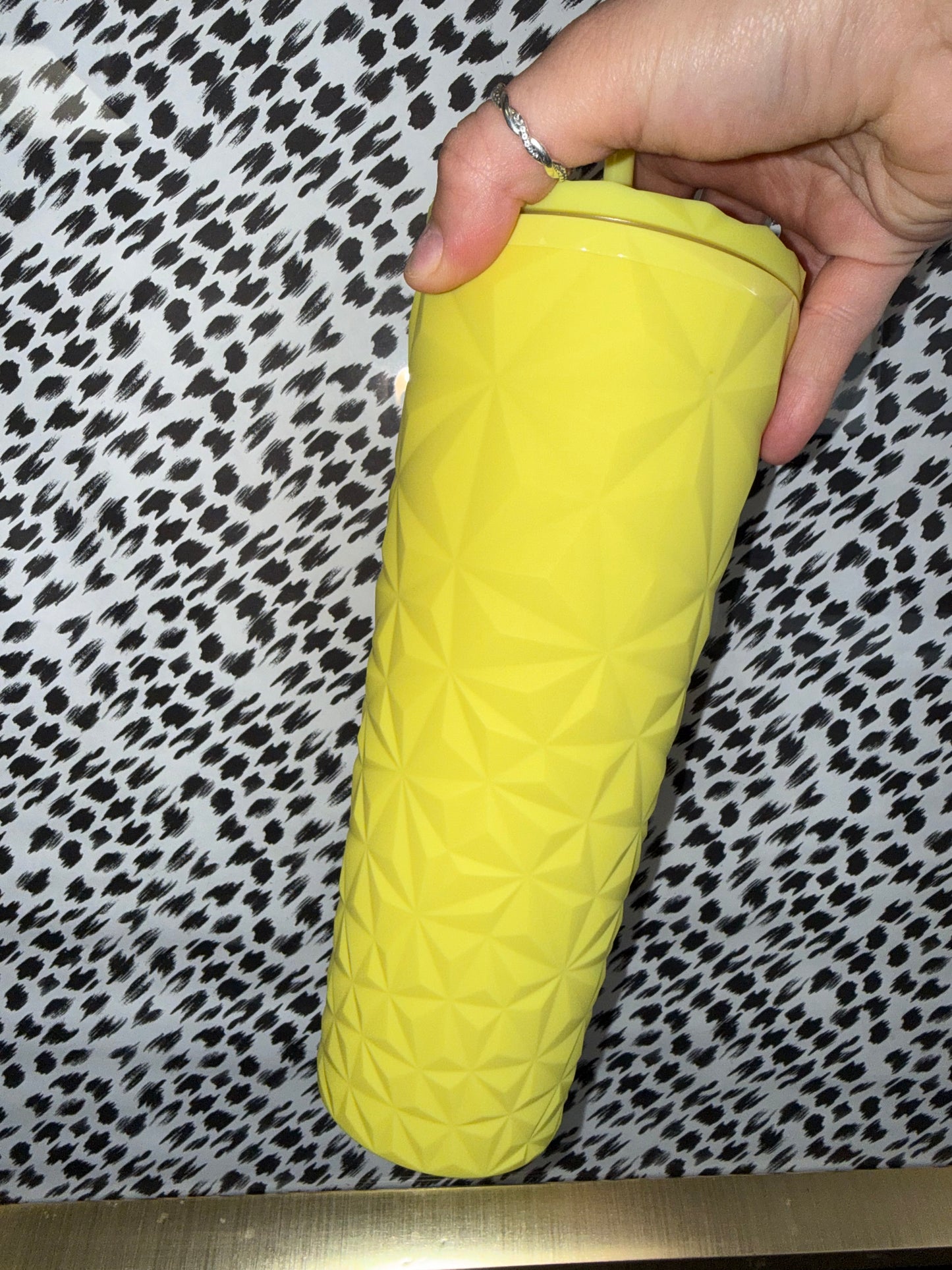 Starbucks (24oz) Yellow Studded Tumbler with Straw