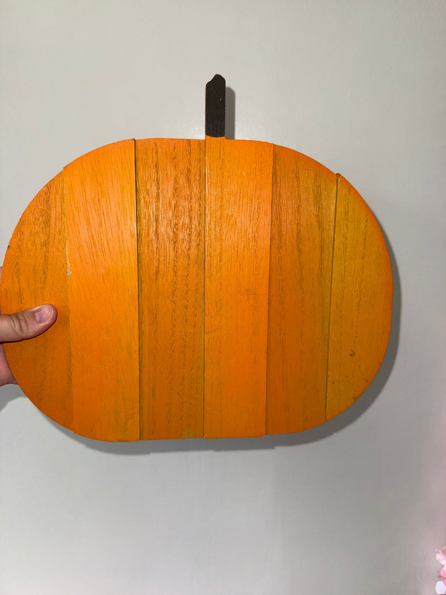 Orange Pumpkin Wooden Sign