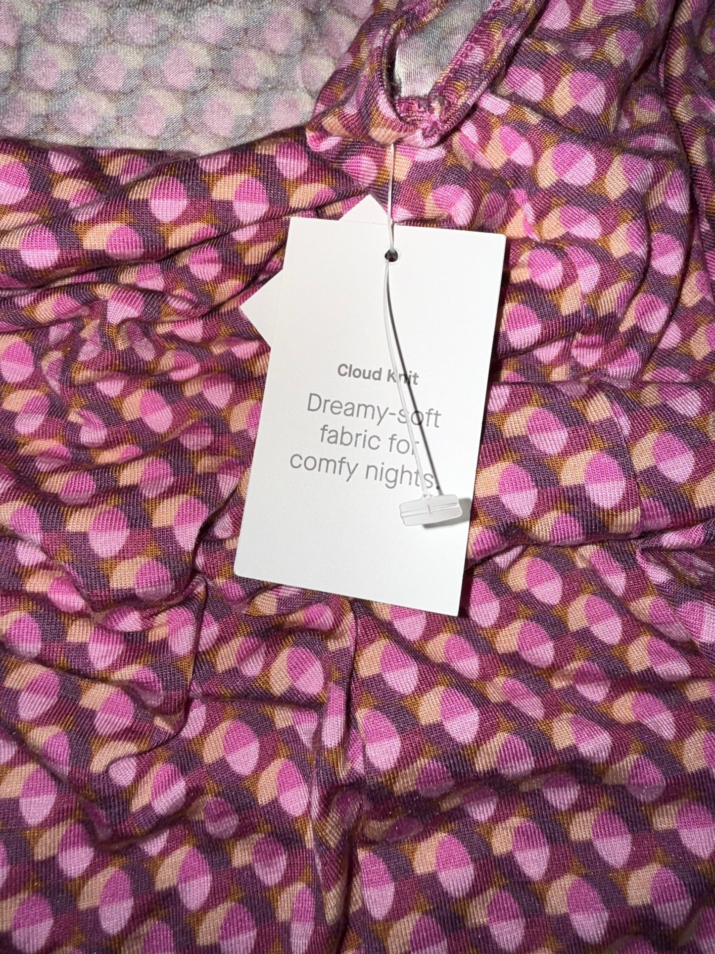 NWT Auden (XXL) Brand New Pink/Purple Pattern Sleepwear Cloud Knit Tank Top