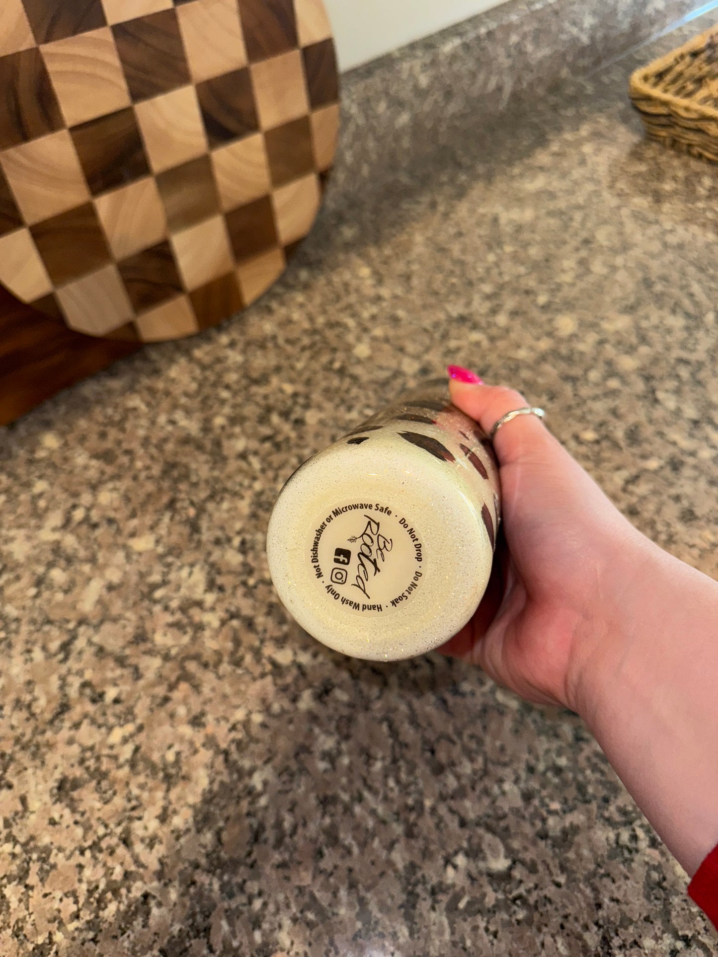 Handmade Glitter & Cheetah Tumbler by Be Rooted