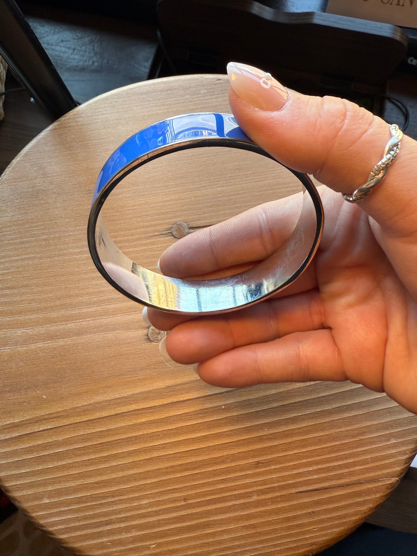 Blue Bangle Bracelet