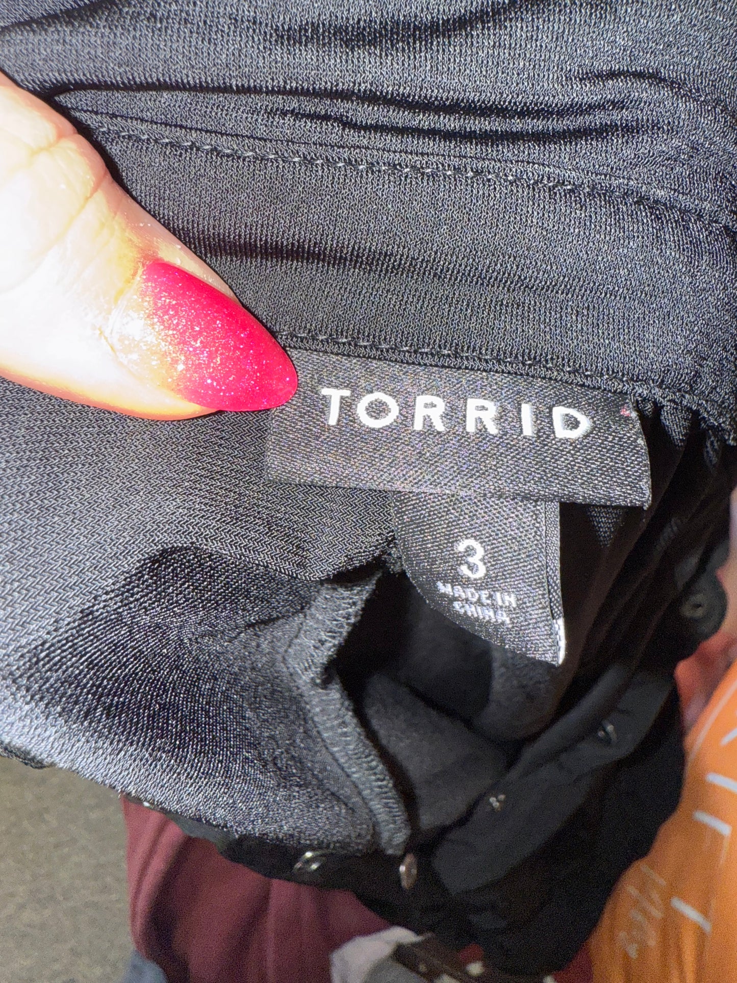 Torrid (3) Black Collared Button Up Scrunched Dress