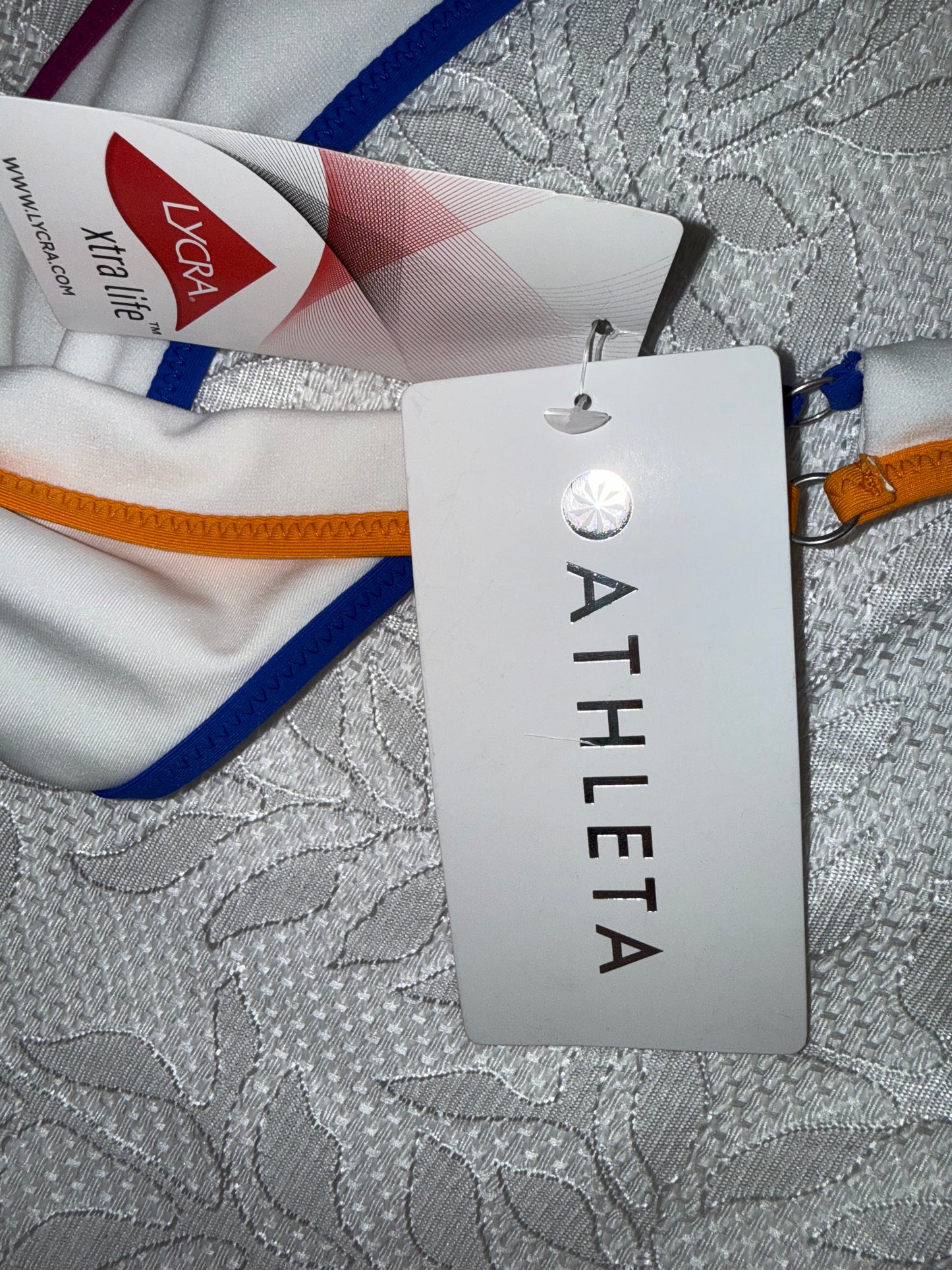 NWT Athleta (Medium) Brand New White Kapalua Swim Bottoms