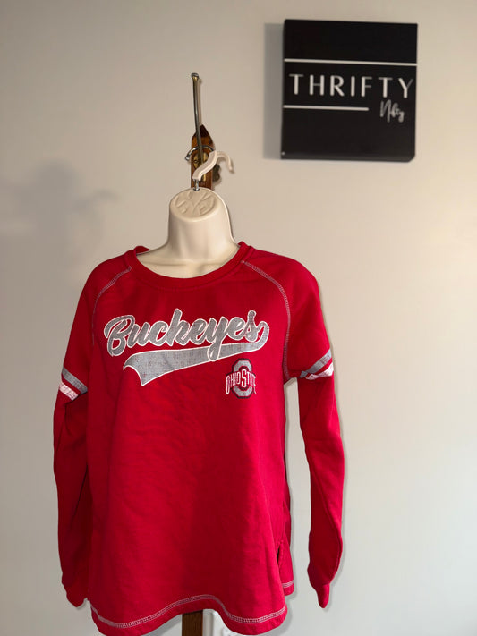 Colosseum (Large) Red Buckeyes Ohio State Crewneck Sweatshirt
