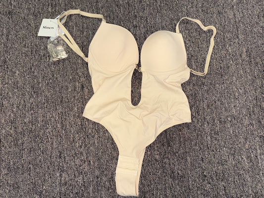NWT Slimers (Small) Brand New Nude Cutout Bodysuit