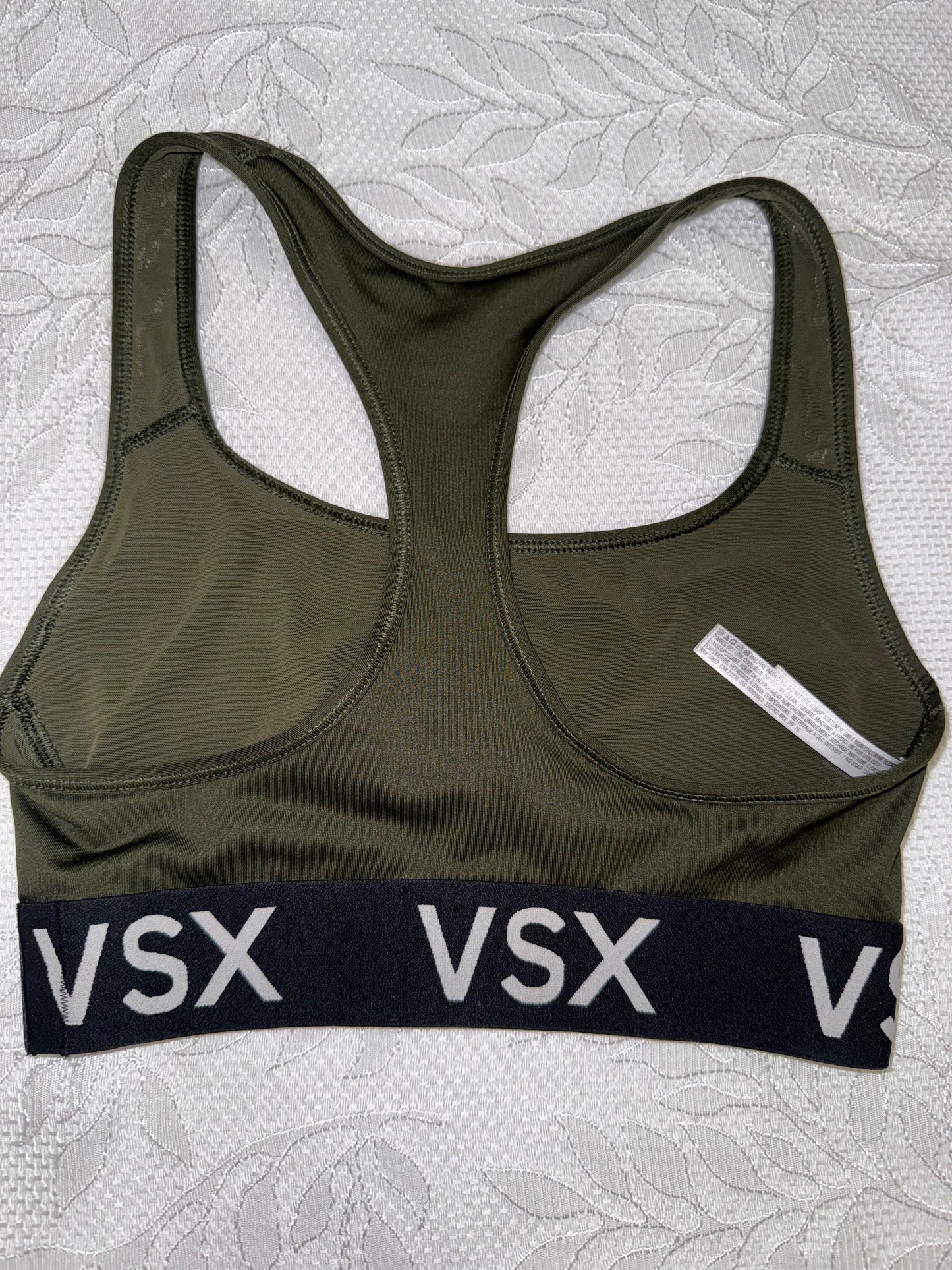 Victoria's Sport (XS) Green Sports Bra with VSX Logo Band