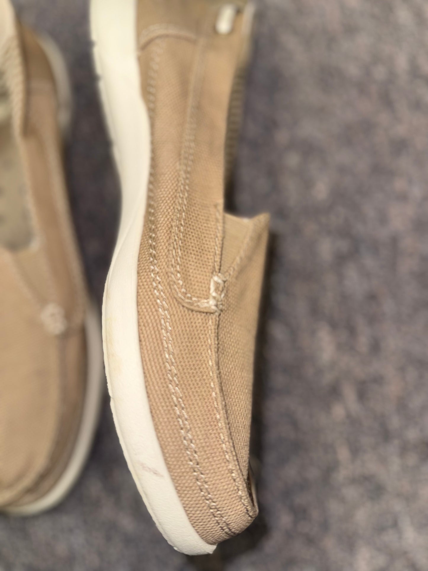 Crocs (Women's 7) Neutral Walu Khaki Canvas Boat Shoes