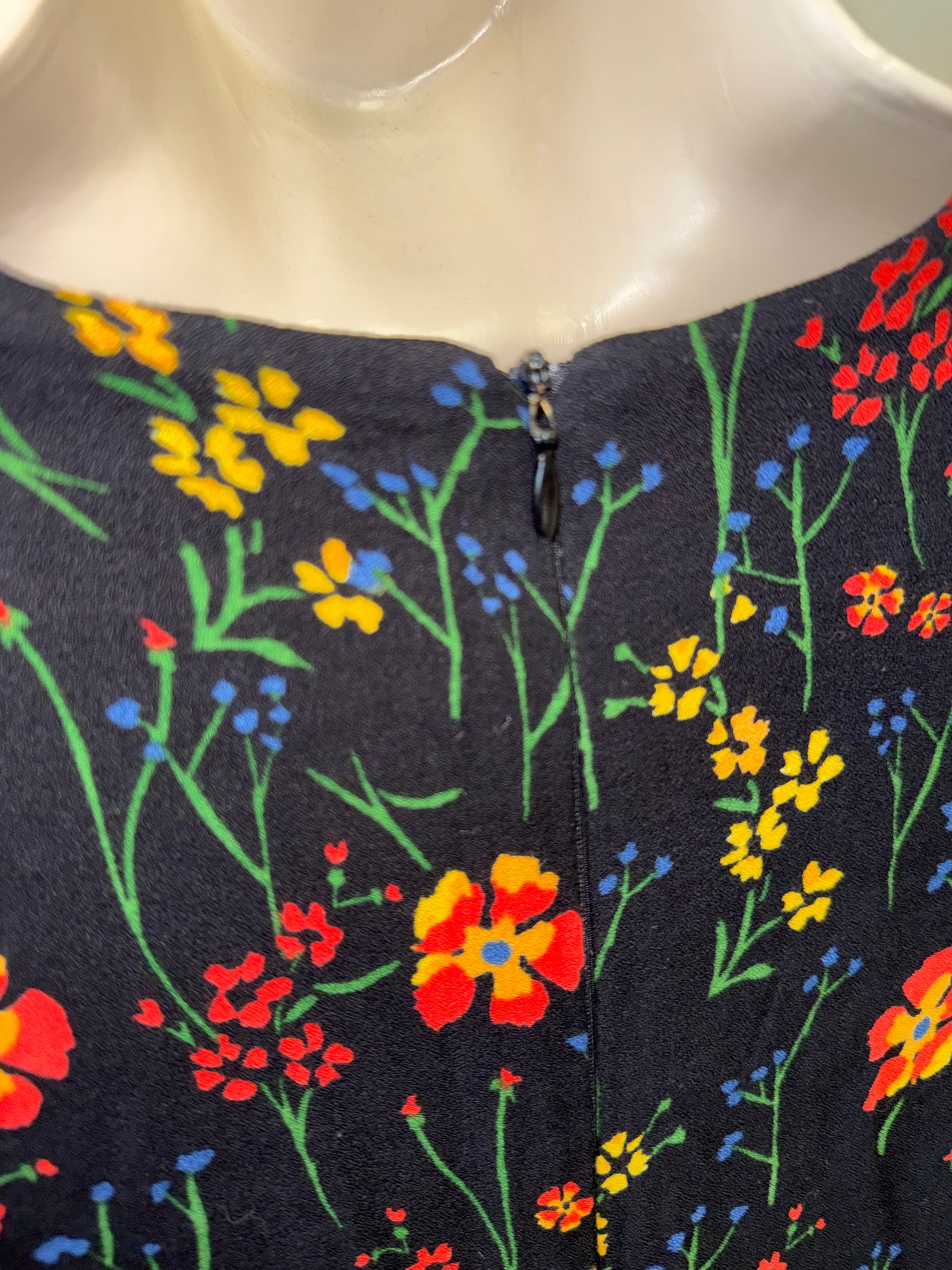 Free People (4) 'Bet You Do' Black Romper with Colorful Flower Pattern