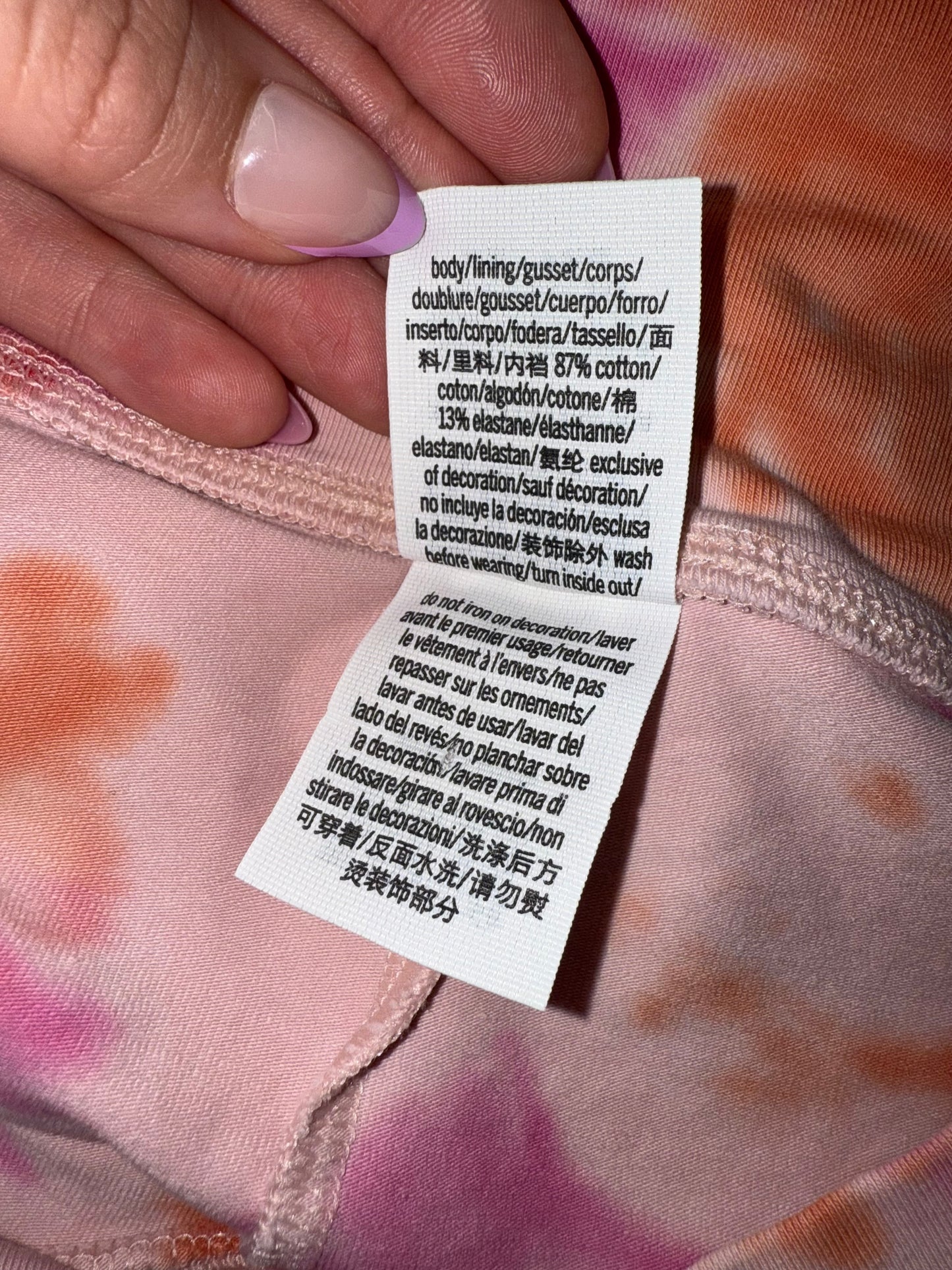 PINK Victoria's Secret (XL) Pink & Orange Tie Dye Skort