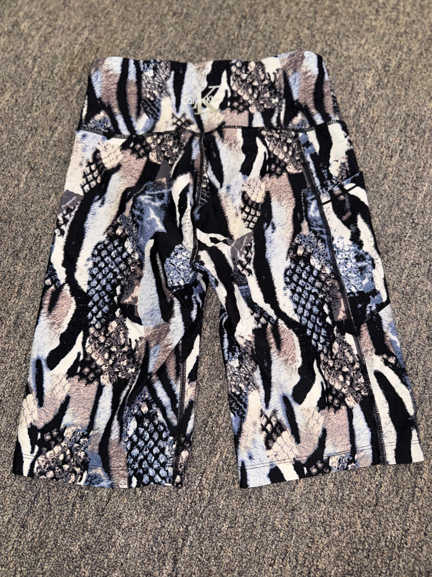 Calvin Klein (XS) Neutral Animal Print Pattern Biker Shorts