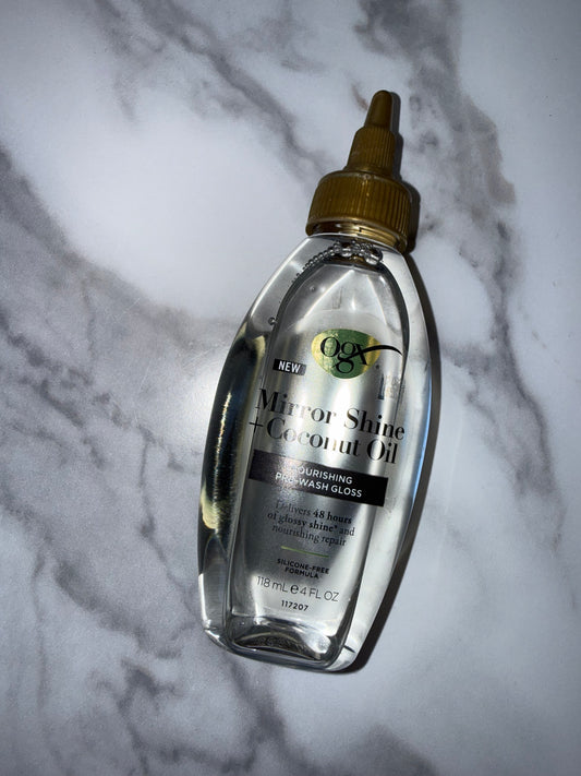 OGX (4fl/oz) Mirror Shine + Coconut Oil Pre-Wash Gloss