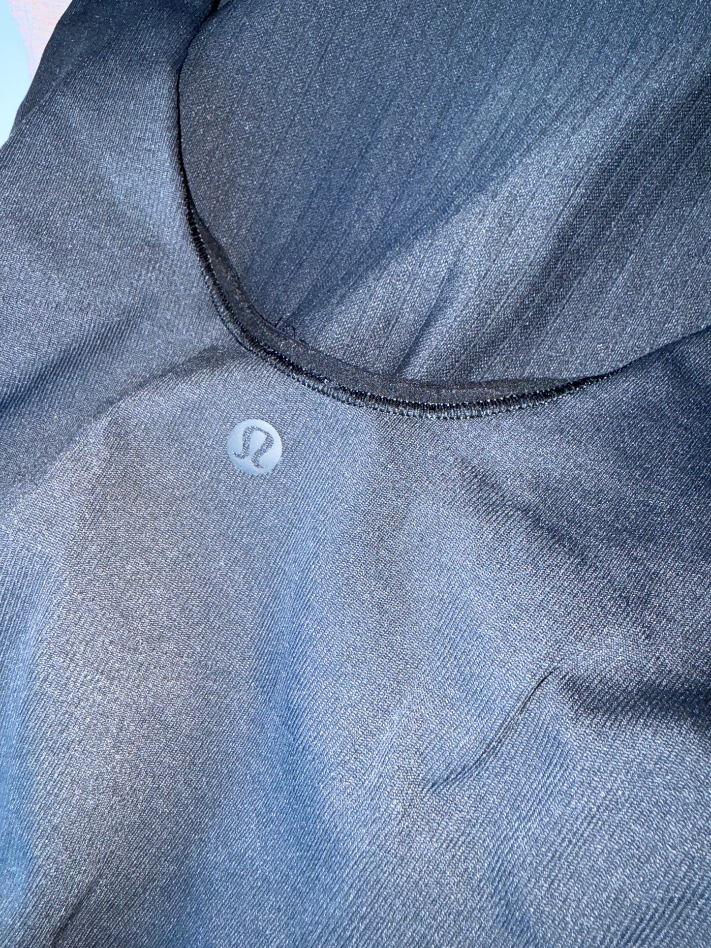 lululemon Black Ribbed Thong Bodysuit with Open Back