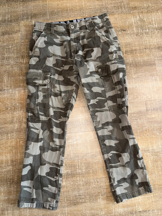 Iron (32/30) Green Camo Pattern Caro Pants
