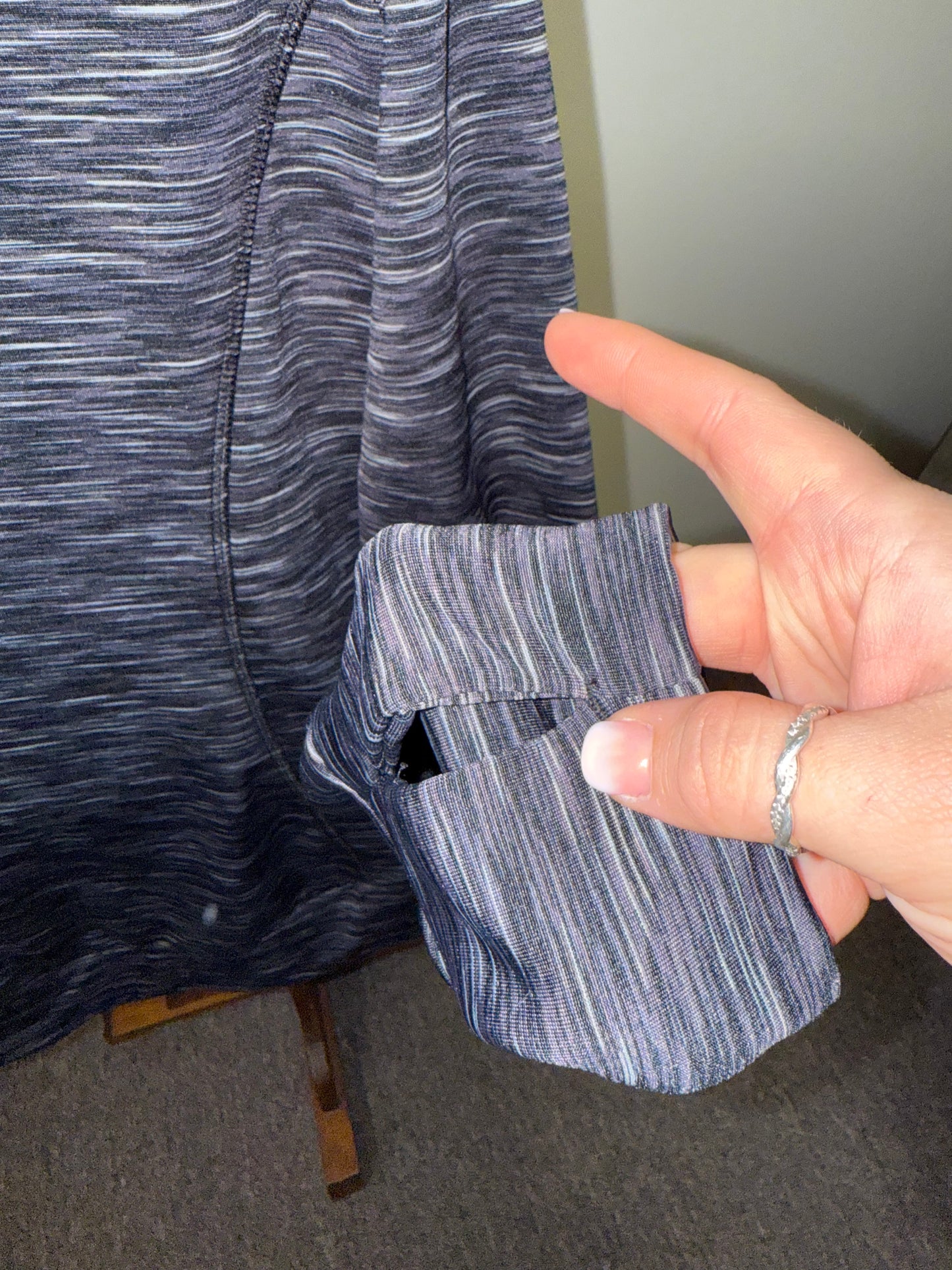 NWT 90 Degree (Large) Brand New Black//Grey Cowl Neck Sweatshirt with Fleece