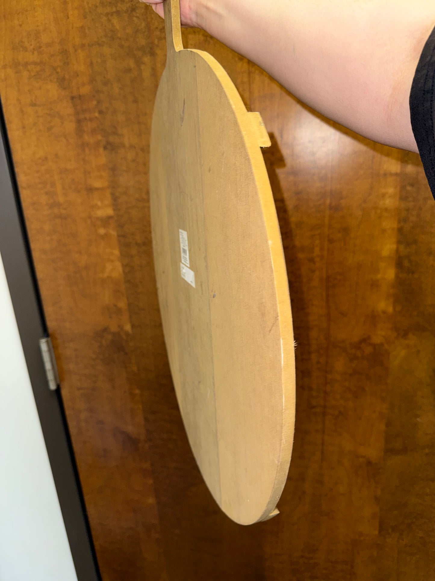 Large Round 'EAT' Wooden Paddle Charcuterie Board