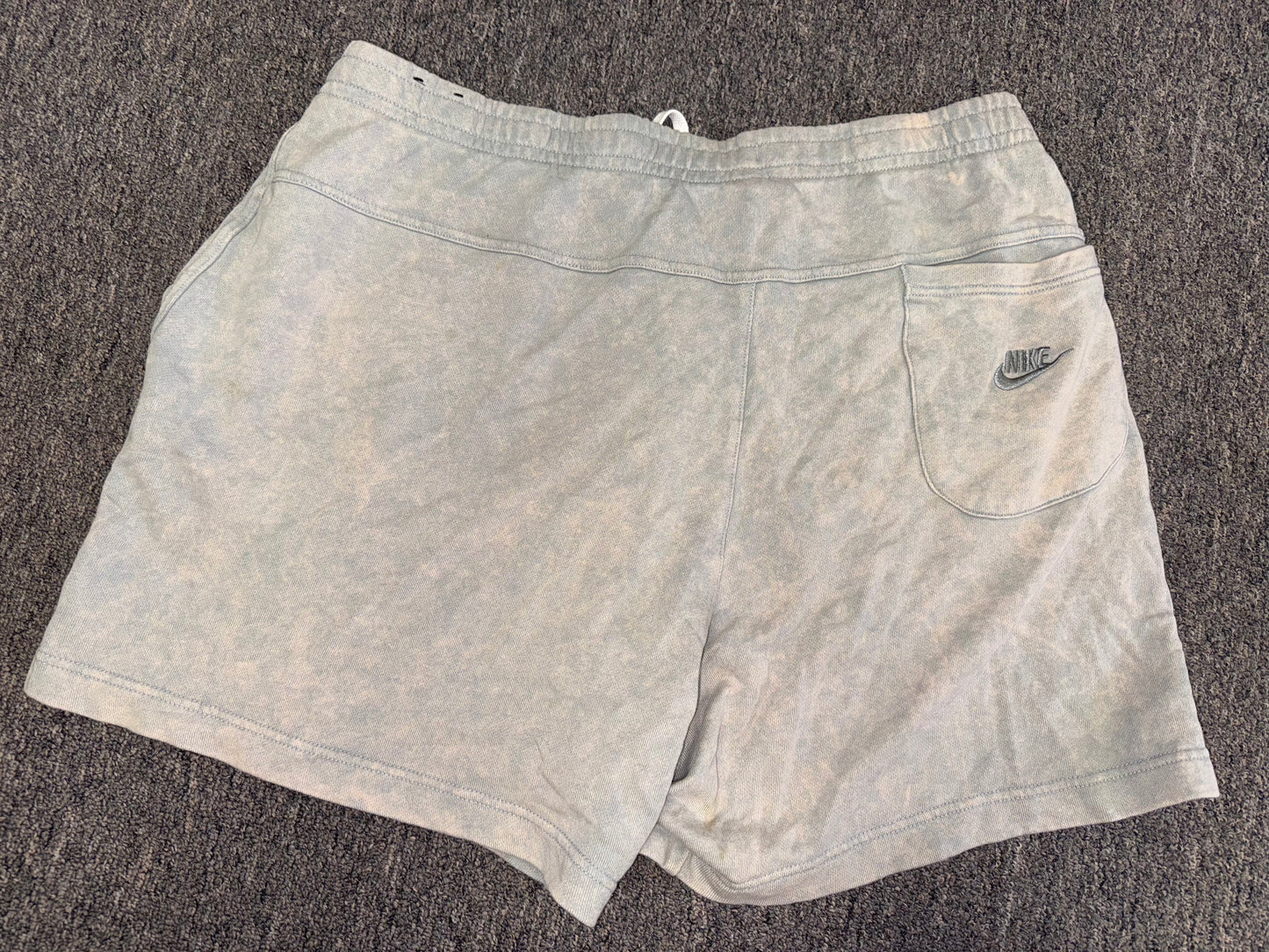 Nike (XXL) Men's Acid Wash Grey Drawstring Waistband Sweat Shorts
