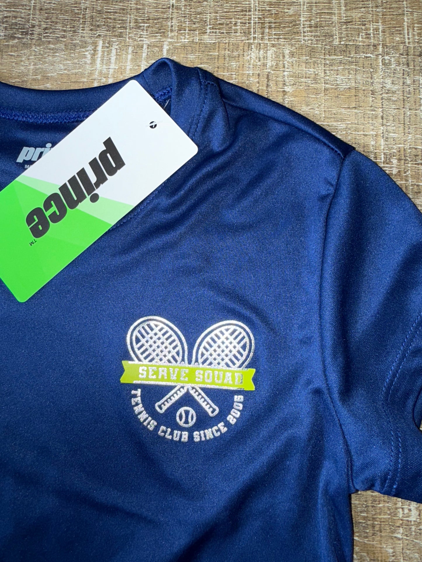 NWT Prince (XS) Brand New 'Serve Squad Tennis Club' Blue Sporty Tee
