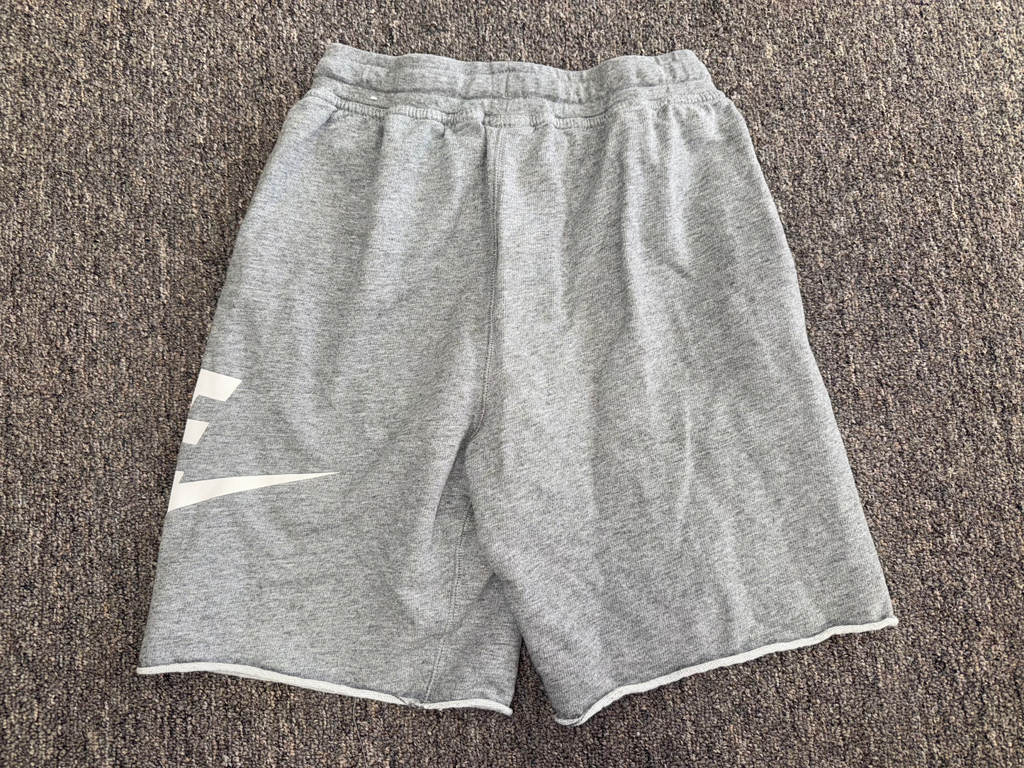 Nike (Large) Kids Grey//White Drawstring Shorts