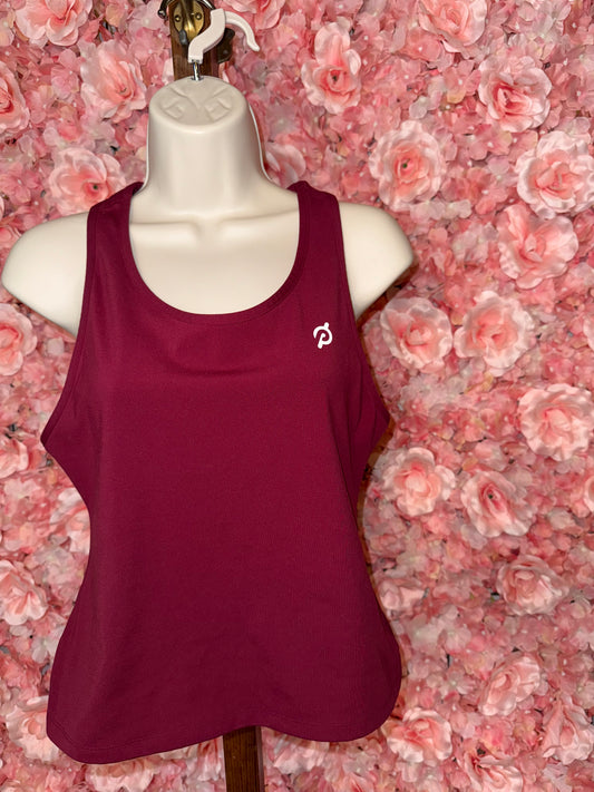 Peloton (Medium) Maroon Tank Top