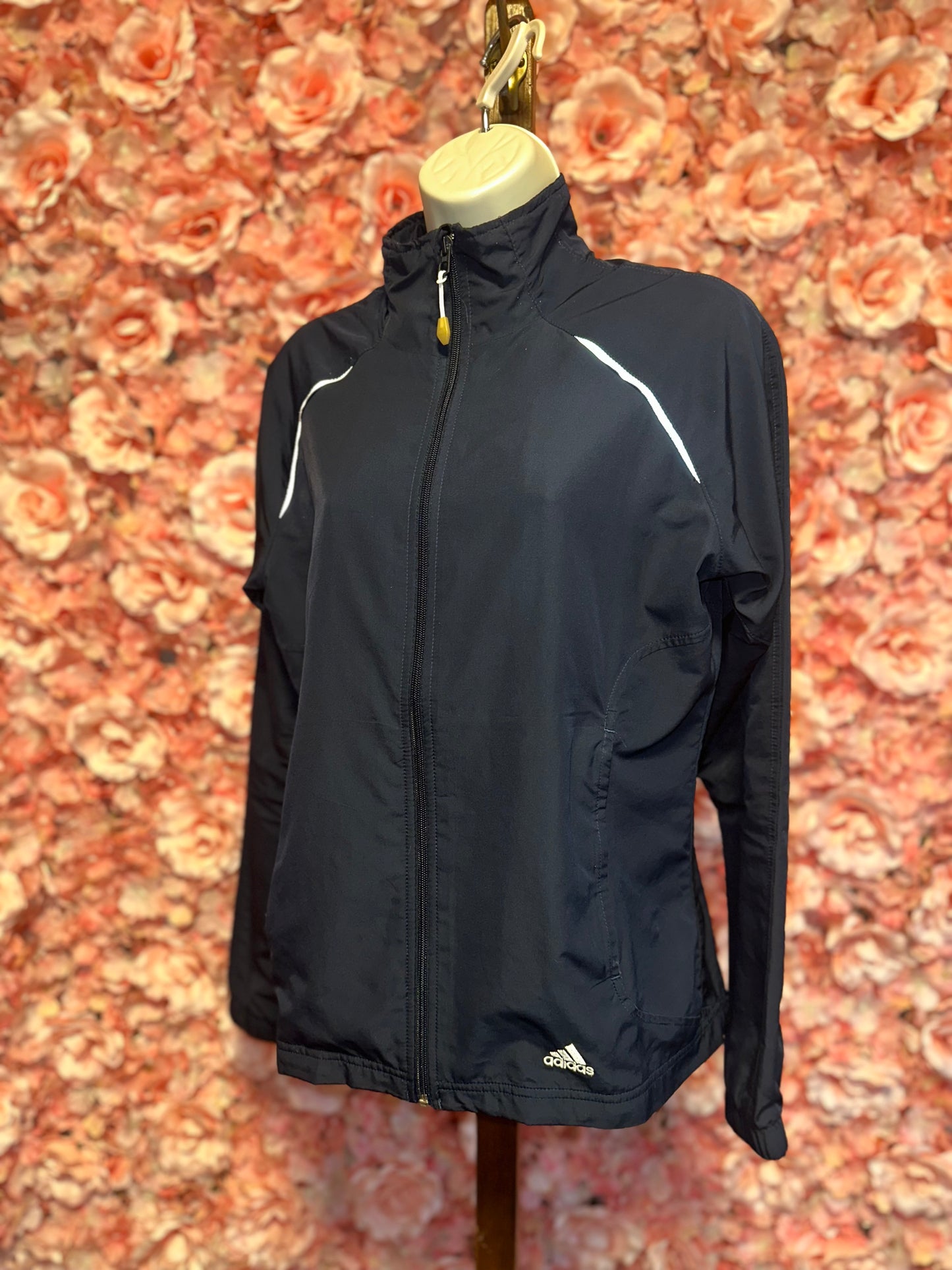 adidas (Medium) Navy Blue Lightweight Sporty Jacket