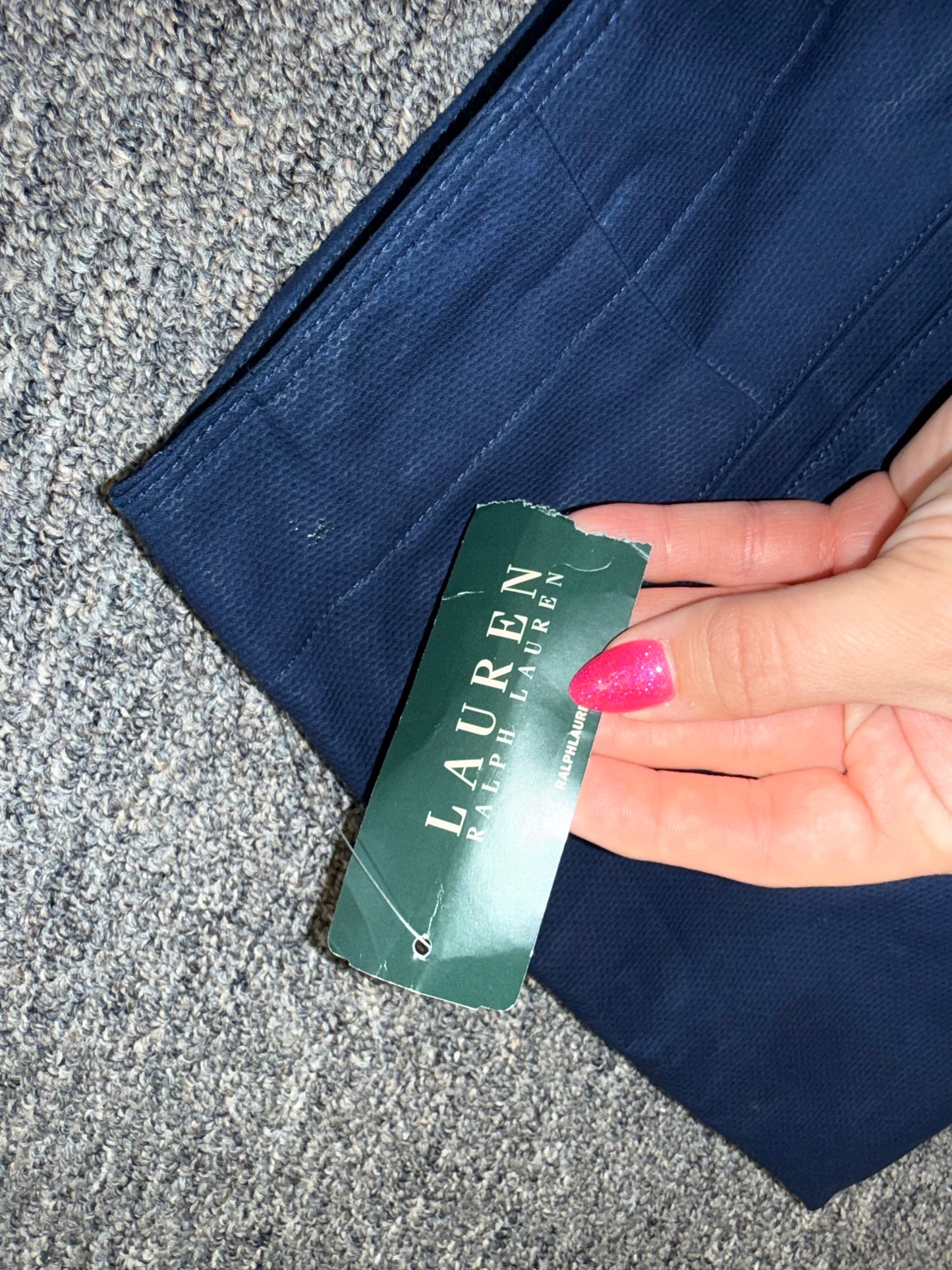 NWT Polo By Ralph Lauren (4) Brand New Navy Blue Dress Shorts with Buttoned Side