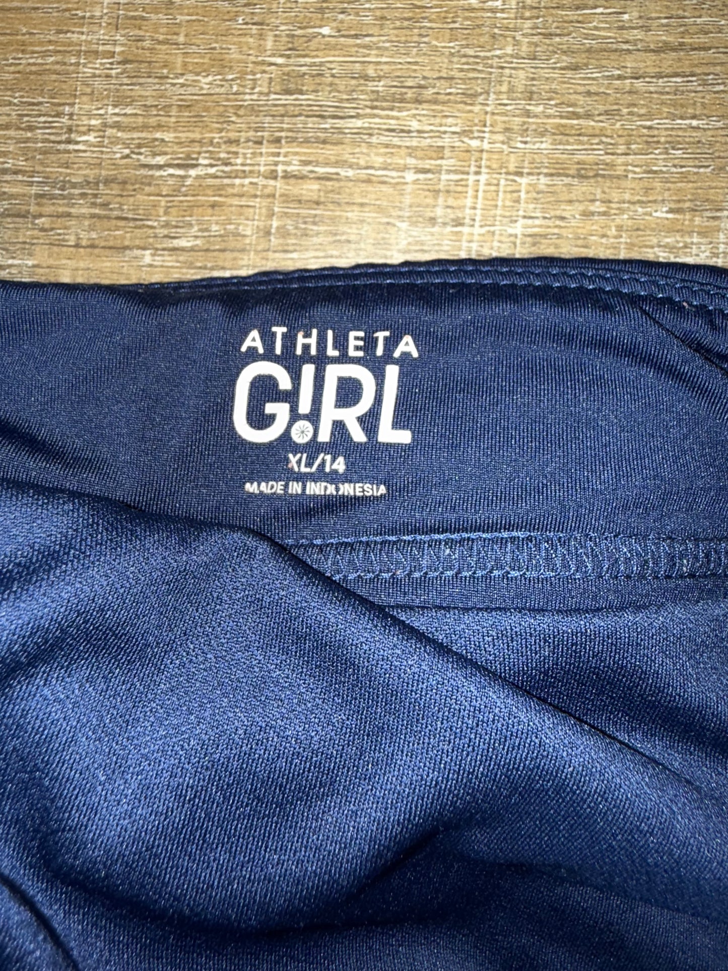 Athleta Girl (XL) Blue/Pink Tie Dye Sporty Shorts with Zipped Pocket