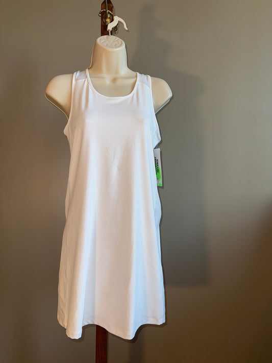 NWT Prince (Girls Large) Brand New White Midi Tank Dress with Undershort