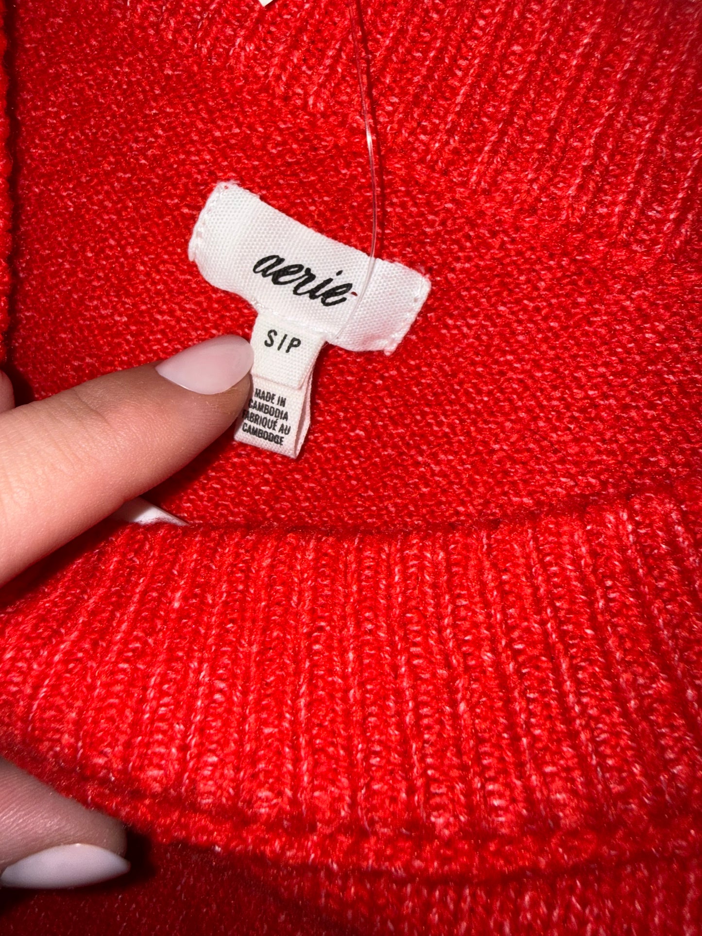 NWT Aerie (Small) Brand New Red & White Striped Oversized Sweater