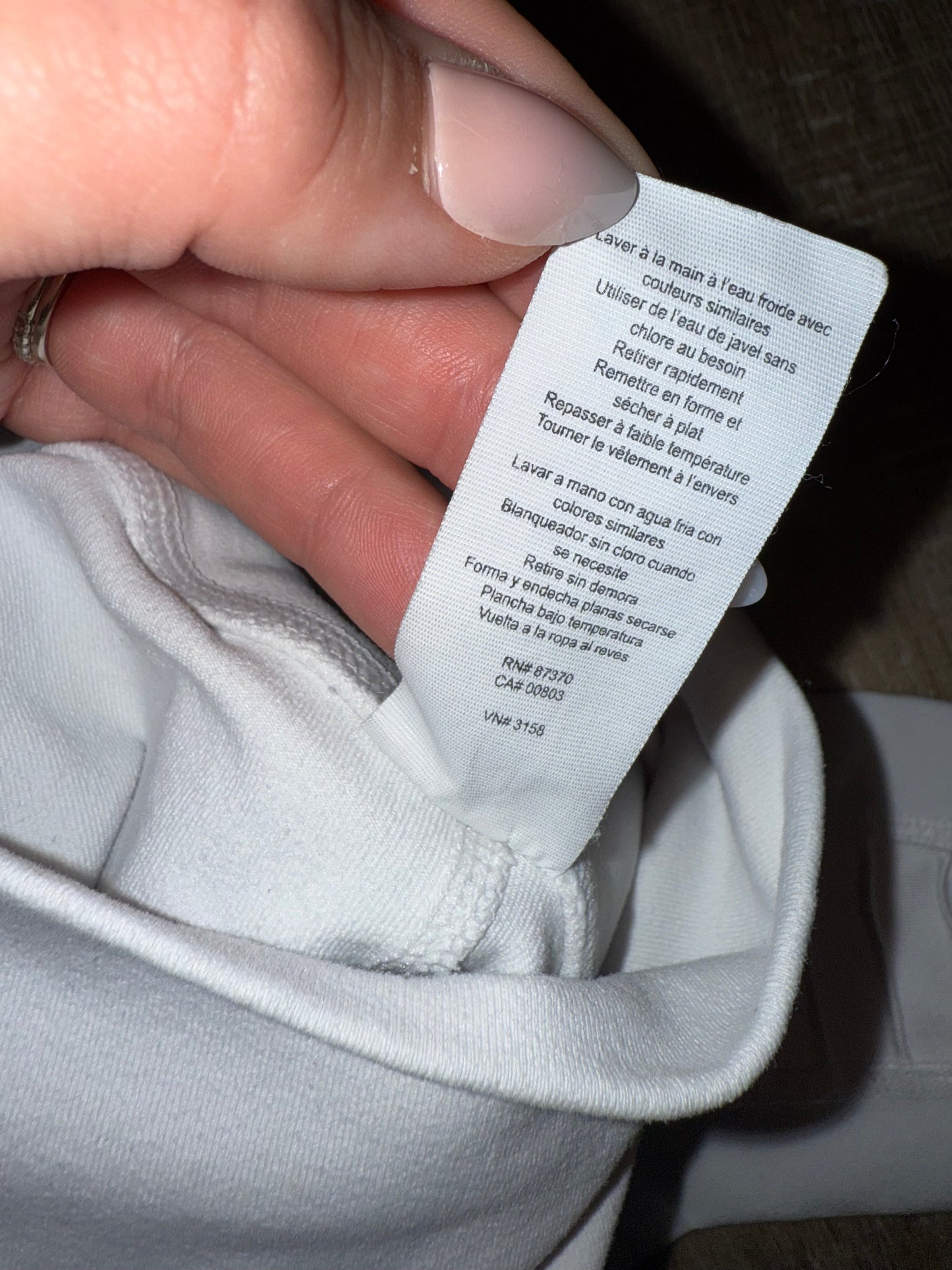 Alo (Small) White Ribbed Leggings