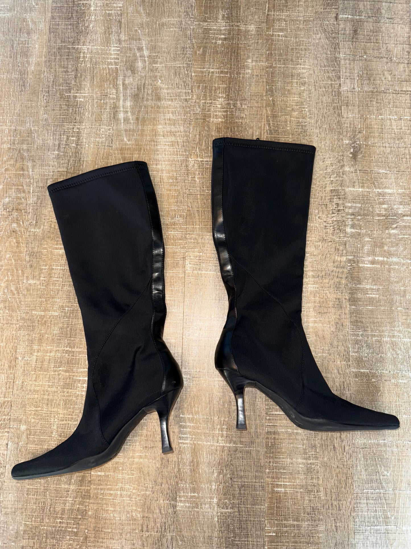 Nine West (6 1/2) Black Heeled Boots