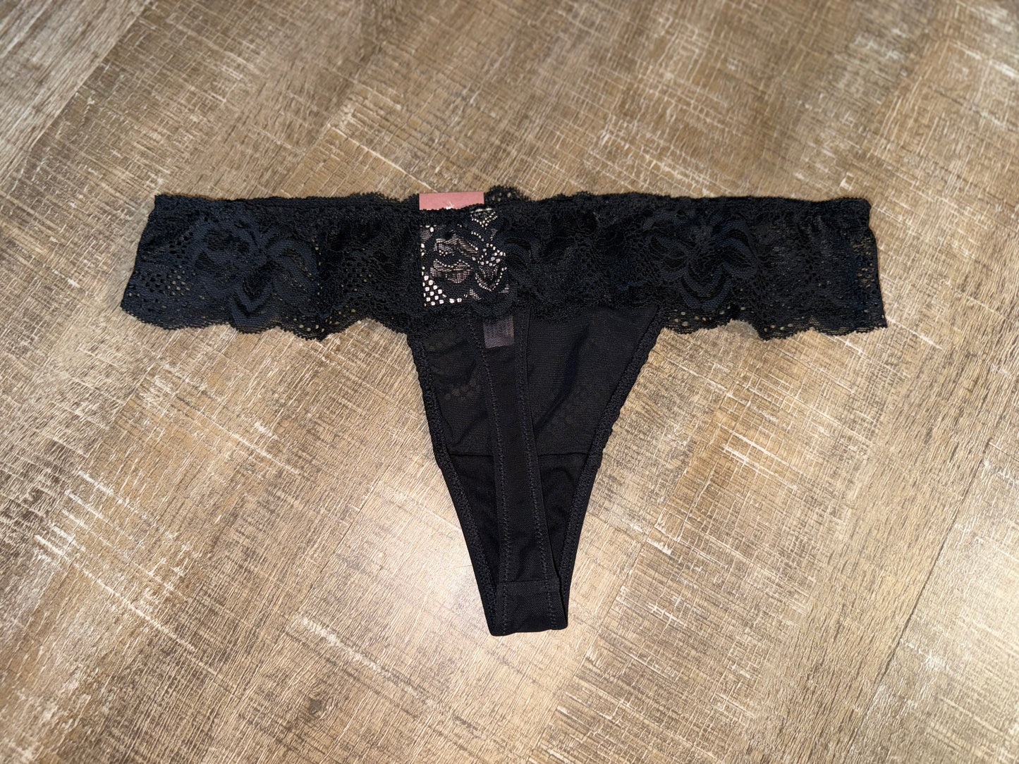 NWT Auden (Large) Brand New Black Lace Thong Style Undies