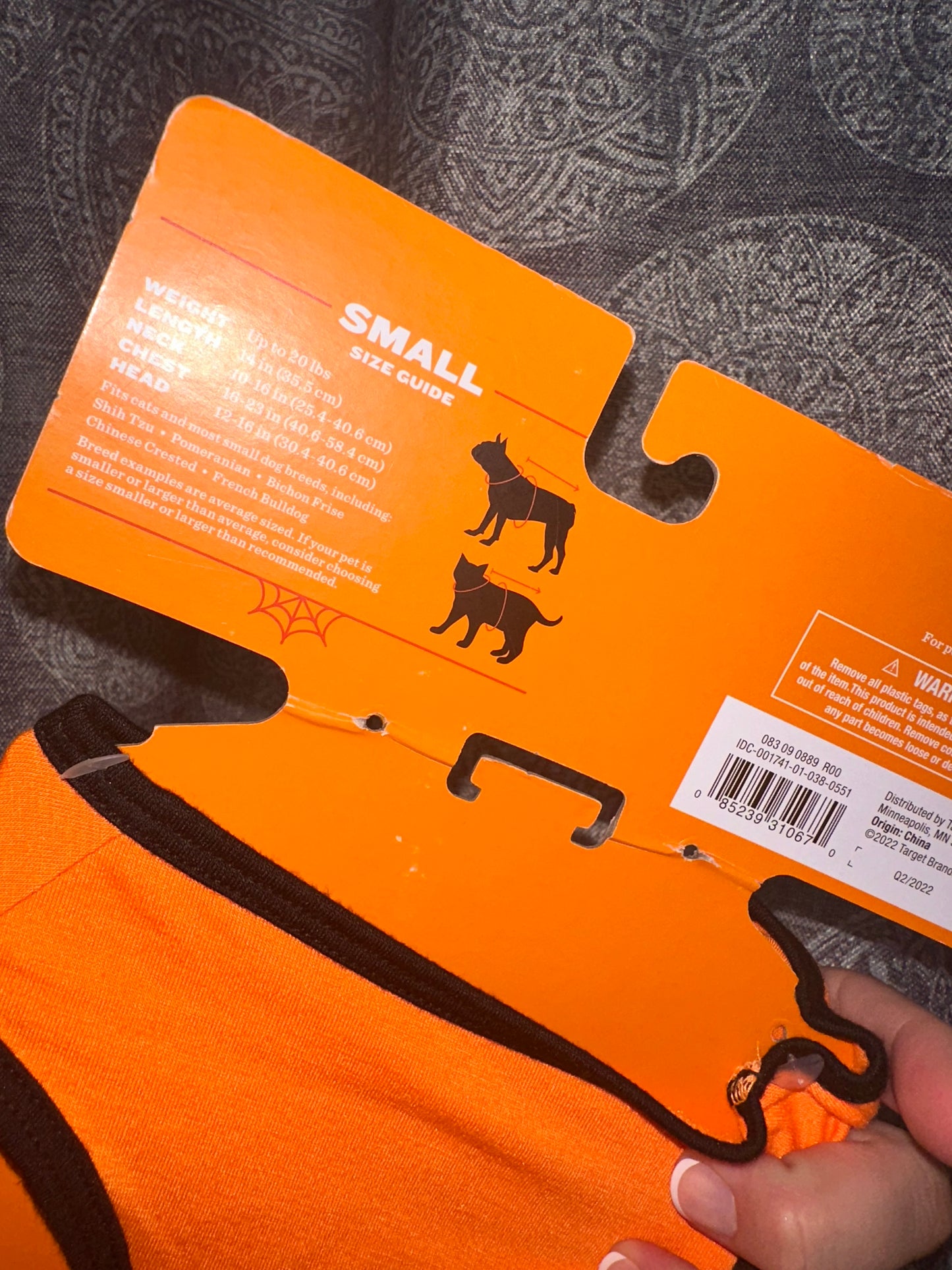 NWT Hyde and Eek (Small) Orange Basketball Jersey Halloween Costume for Pets