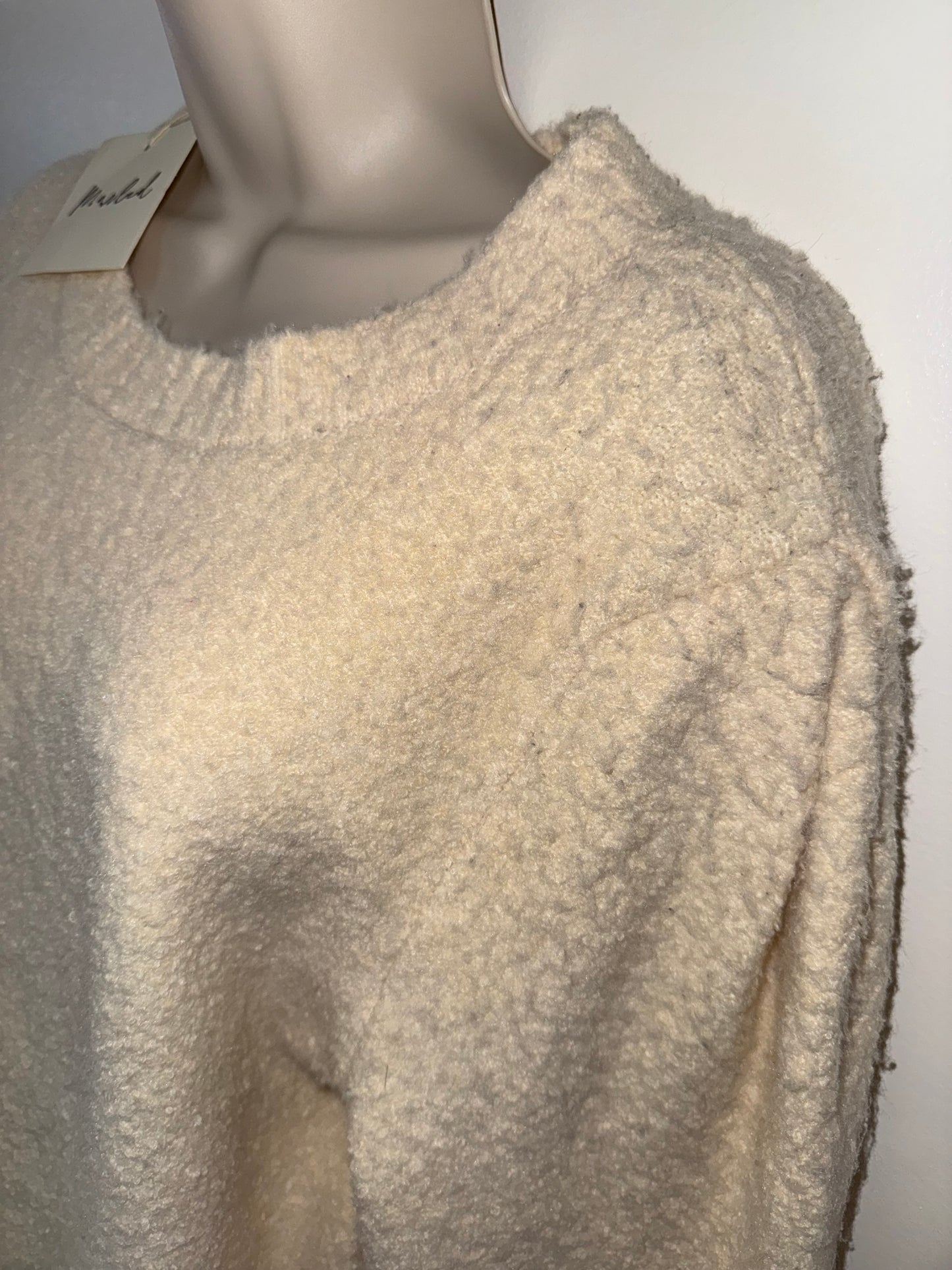 NWT Marled (Large) Brand New Cream Soft Knit Sweater