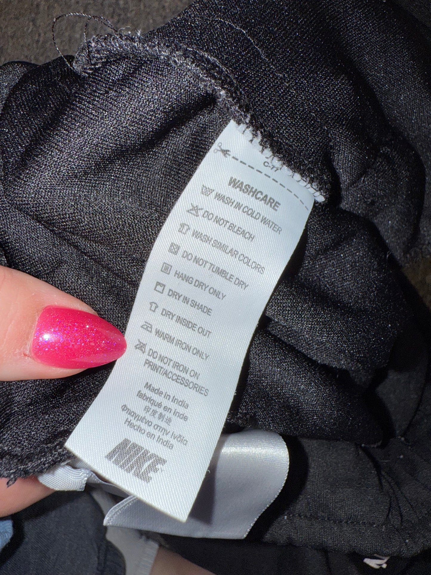 Nike (Large) Kids Black Jogger Sweatpants with Logo Sides