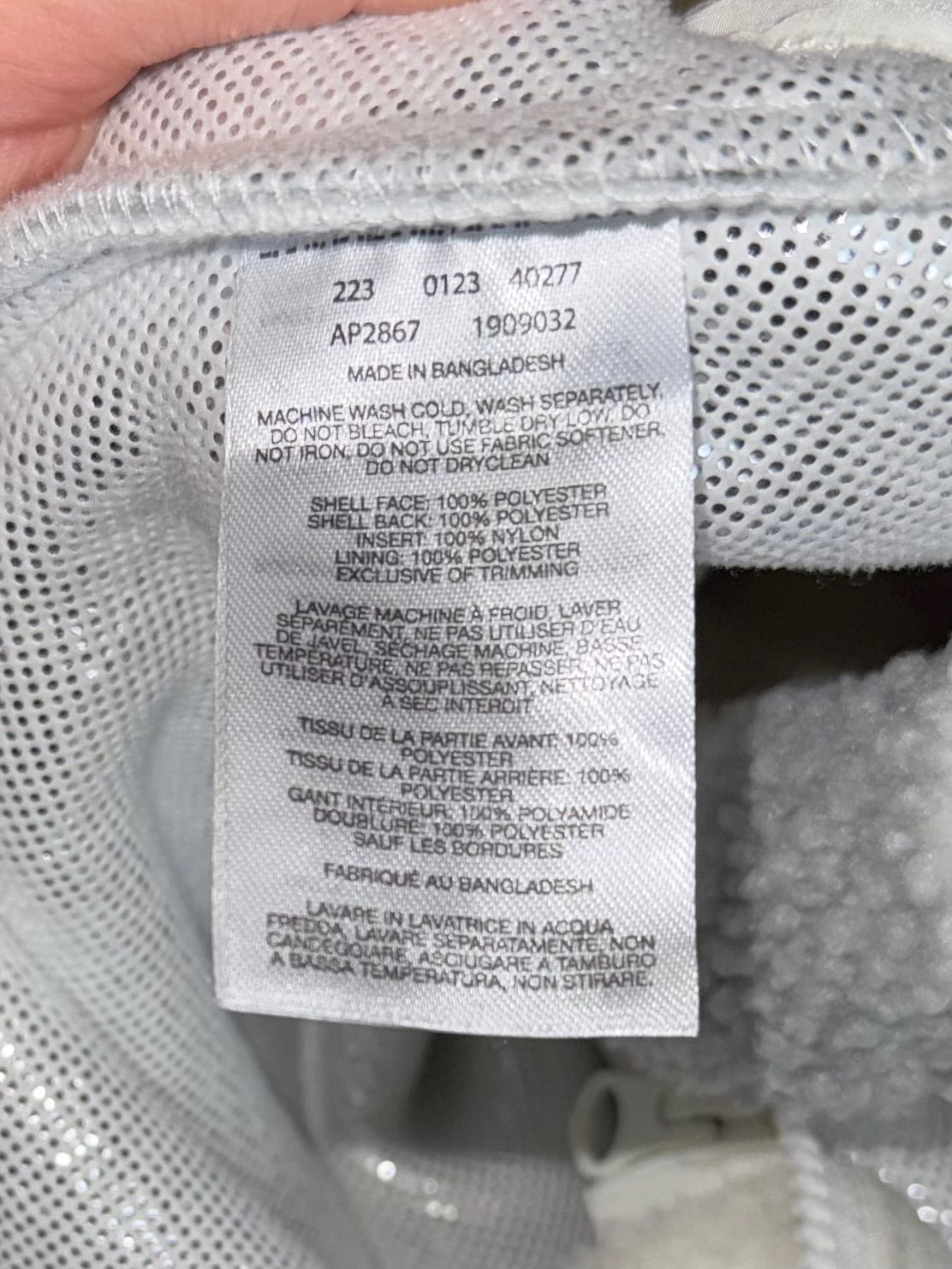Columbia (XXL) White & Gray Panorama Plaid Sherpa Full Length Trench Coat