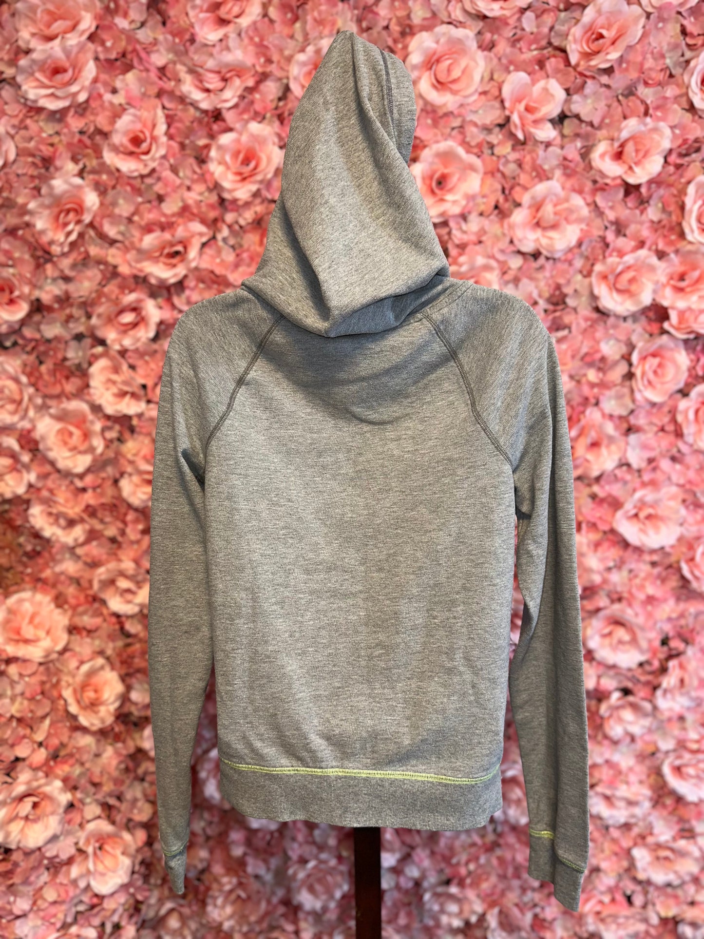 PINK Victoria's Secret (Small) Grey//Lime Green Zip Up Sweatshirt