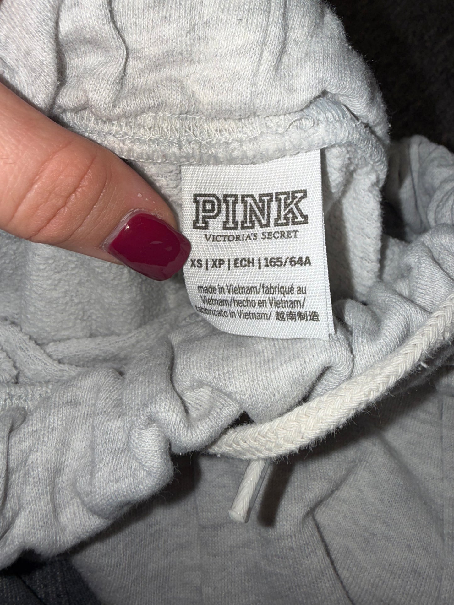 PINK Victoria's Secret (XS) Grey Drawstring Cargo Jogger Sweatpants