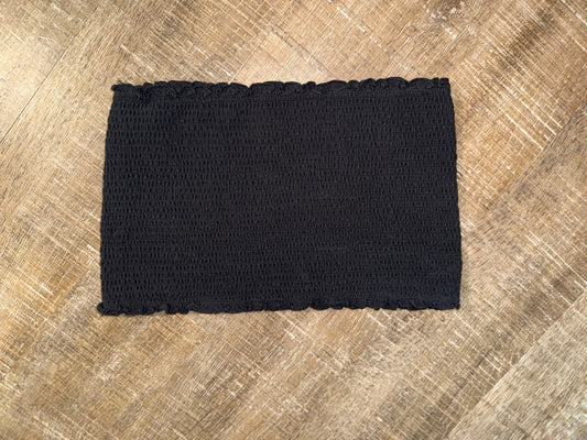 PINK Victoria's Secret (Medium) Black Stretchy Unlined Tube Top