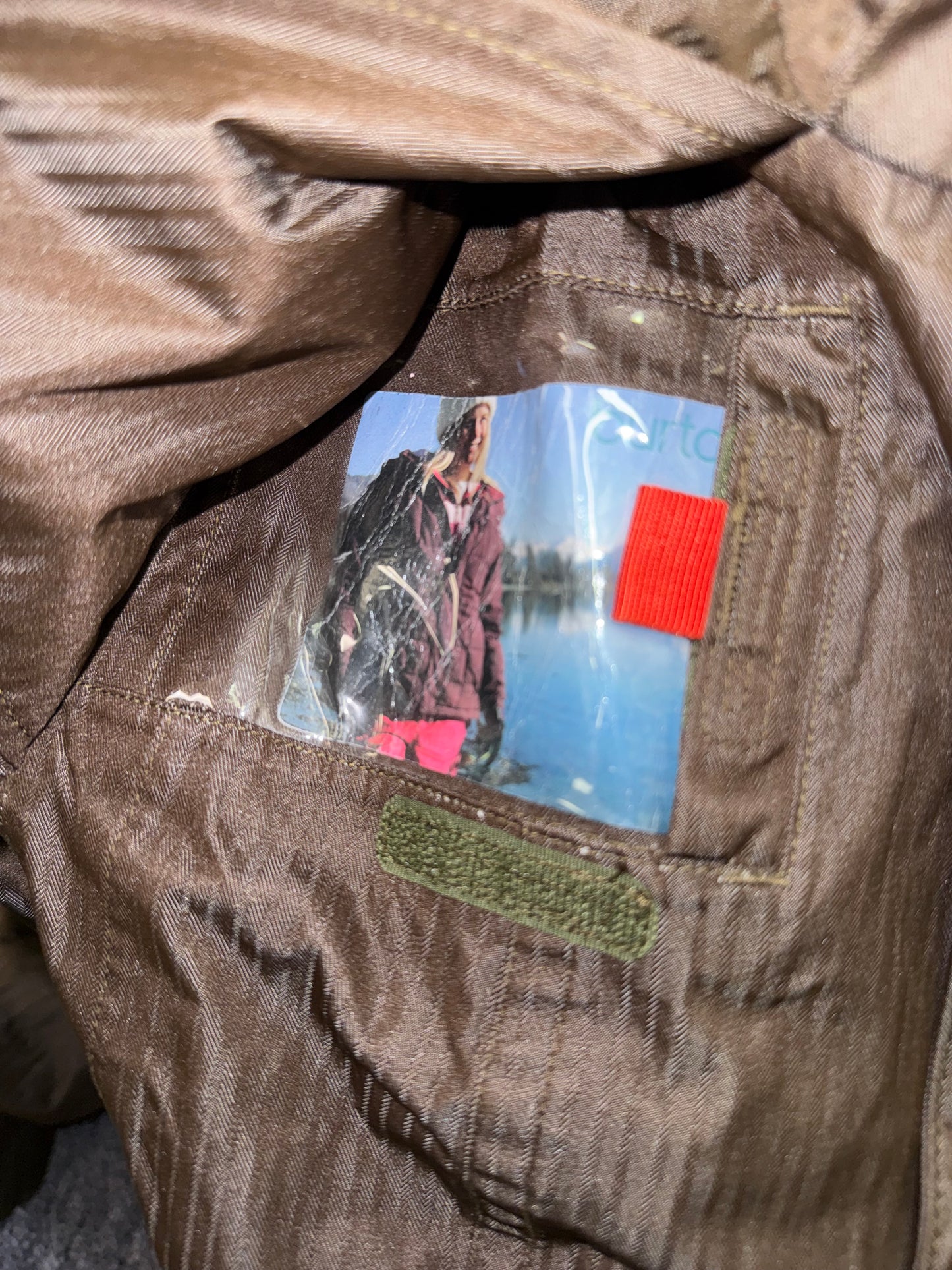 Burton Racing (Medium) Brown Button Up Coat with Zipped Bottom Half