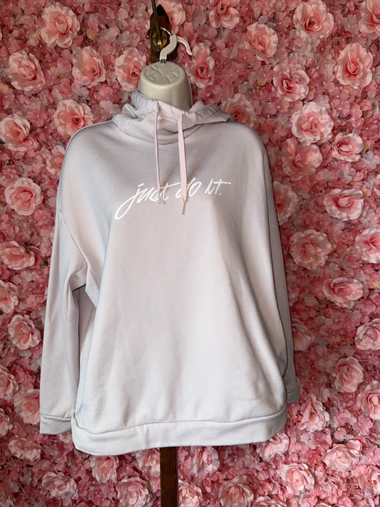 Nike (Medium) 'Just Do It' Light Pink Soft Hoodie