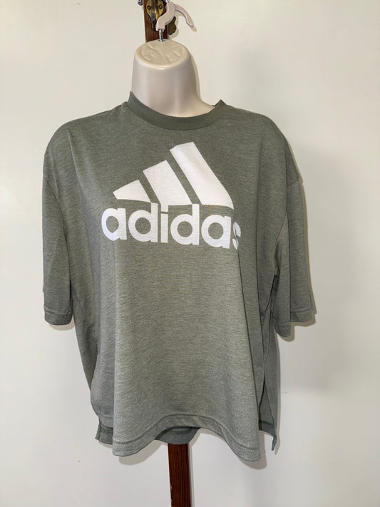 Adidas (Large) Green Logo Crop Top